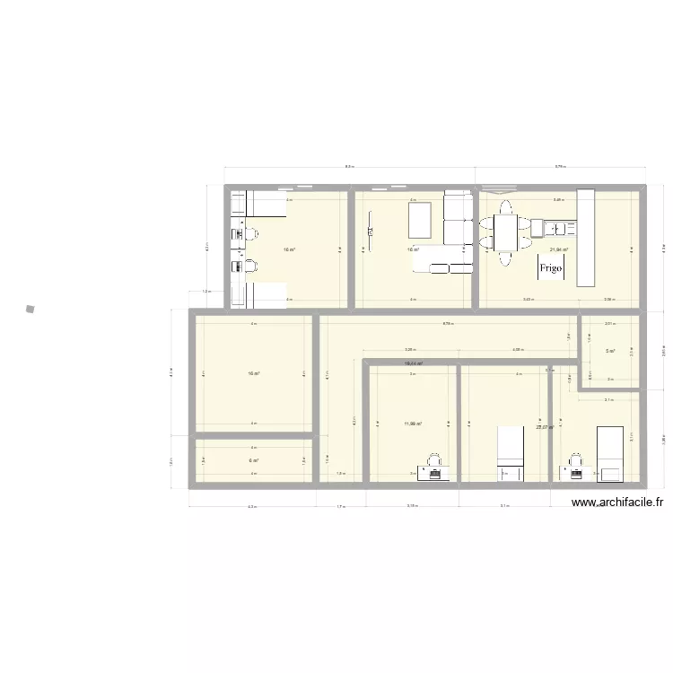 plan to finalize. Plan de 9  et 134 m²