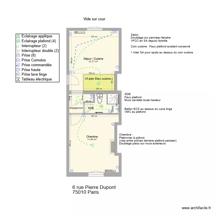 6 Pierre Dupont Rep&eacute;rage ELEC. Plan de 