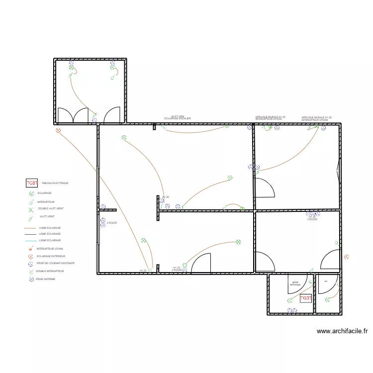 PC DEPENDENCE D'ORIGINE. Plan de 