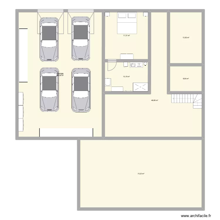 nqi. Plan de 7  et 254 m²