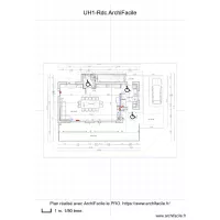 Plan UH1 - RdC - Pour r&eacute;seau eaux us&eacute;es