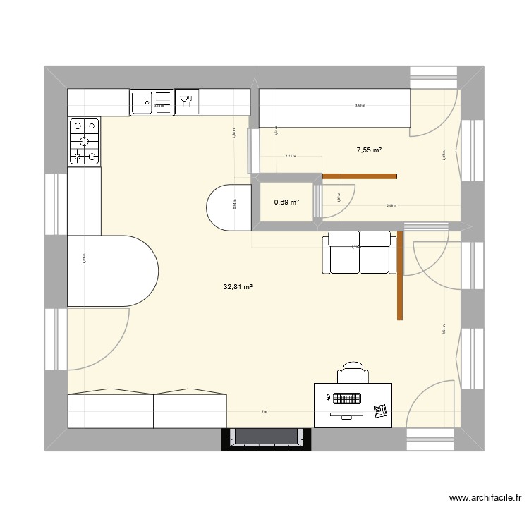 cuisine La chaumette. Plan de 0 pièce et 0 m2