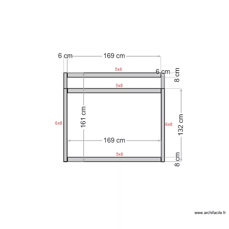 Module Support alu Fort Sainte-Marine. Plan de 