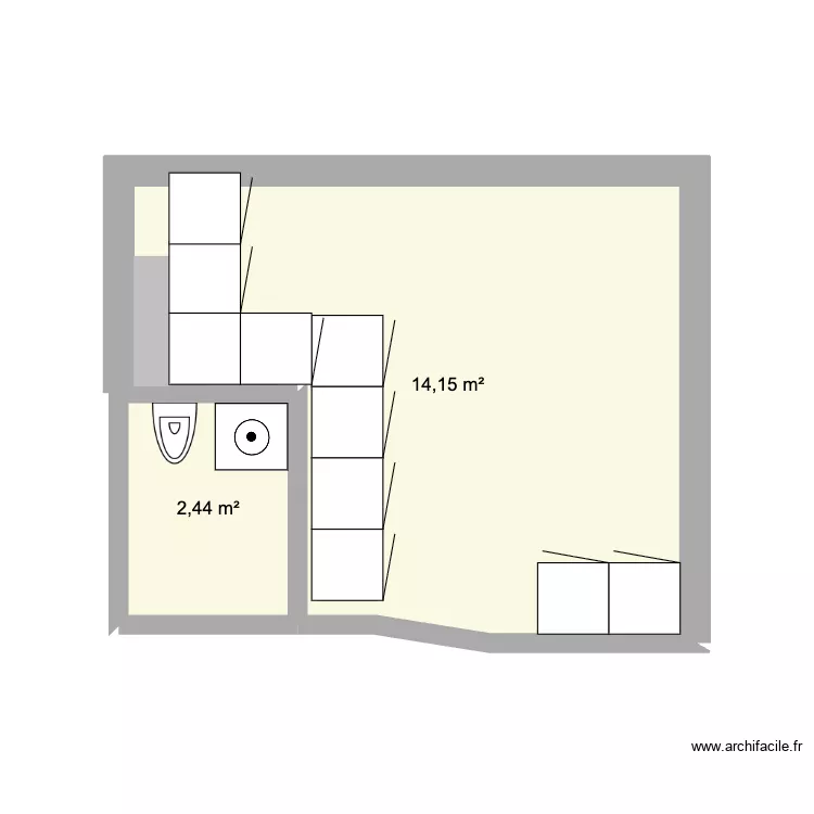 Parc. Plan de 2  et 17 m²