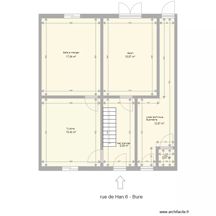 han 6 bure rdc. Plan de 