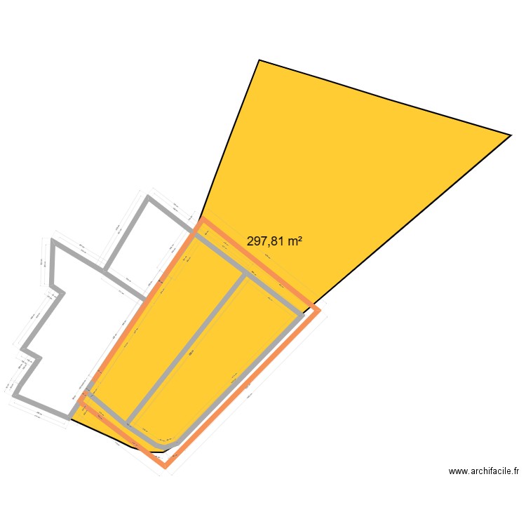 cadastre. Plan de 1 pièce et 47 m2