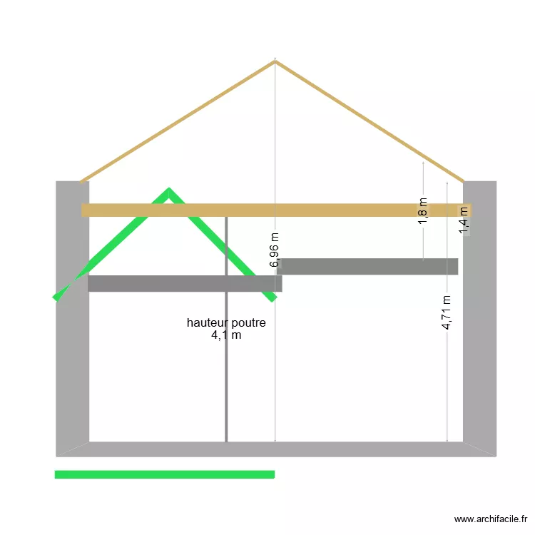 face Nord de grange. Plan de 