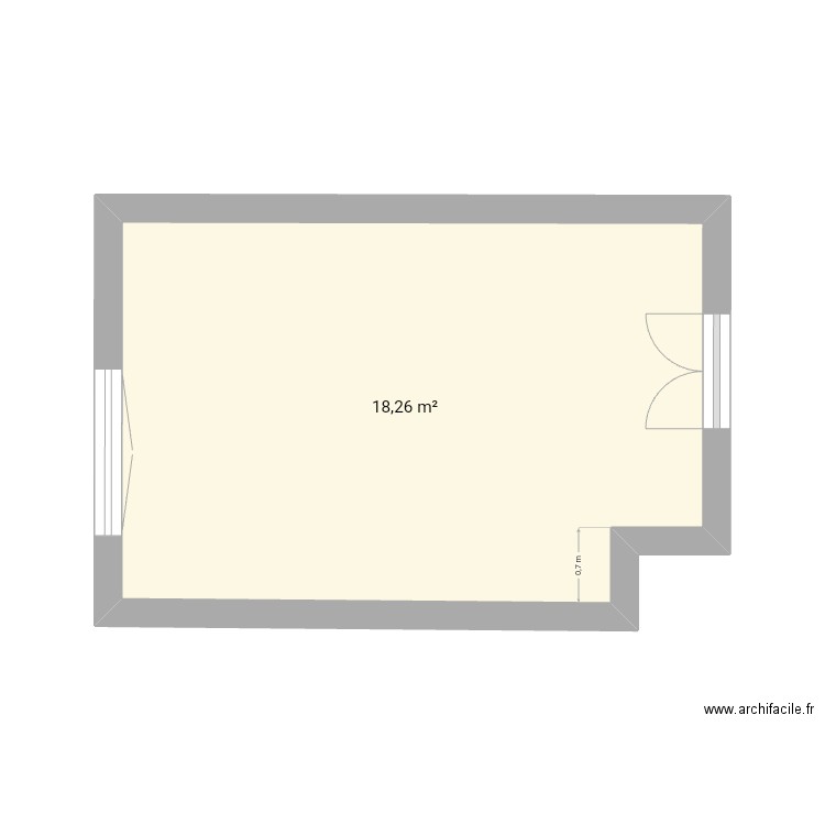 Vanves. Plan de 1 pièce et 18 m2