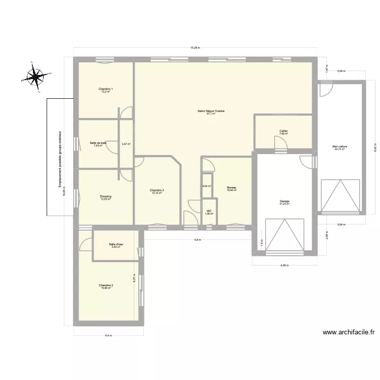 plan MURET. Plan de 14  et 194 m²
