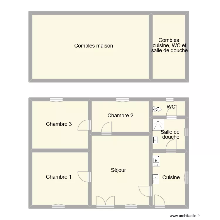 deseze maison. Plan de 9  et 144 m²