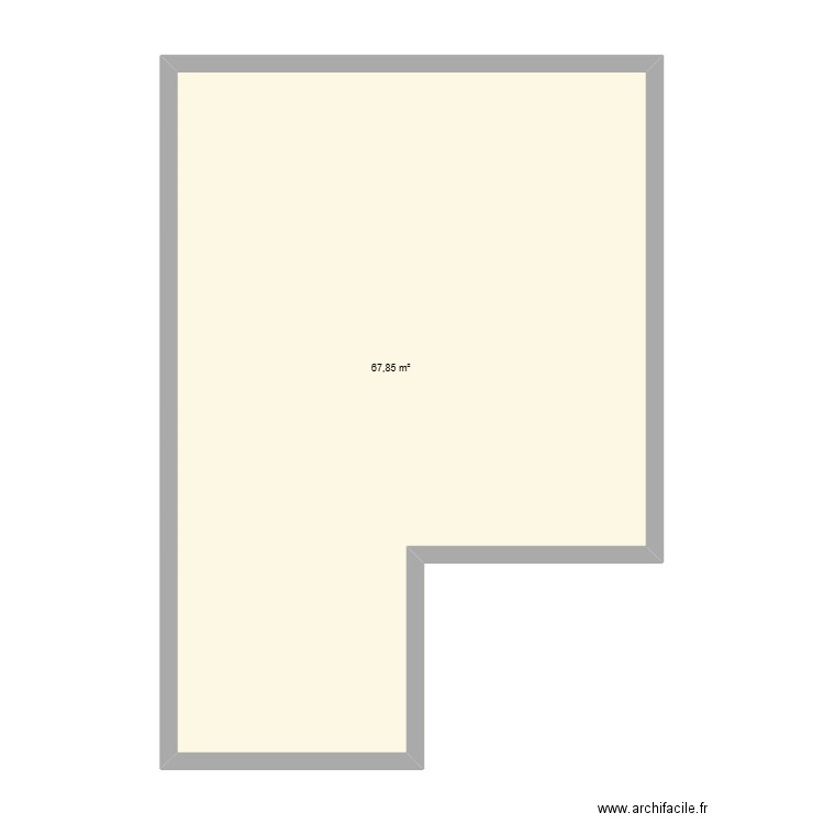 maison. Plan de 1 pièce et 68 m2