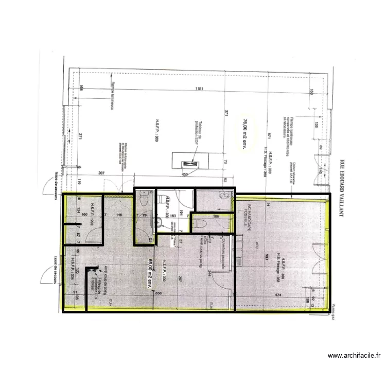 47210-croquis 121 m&sup2;  rdc. Plan de 
