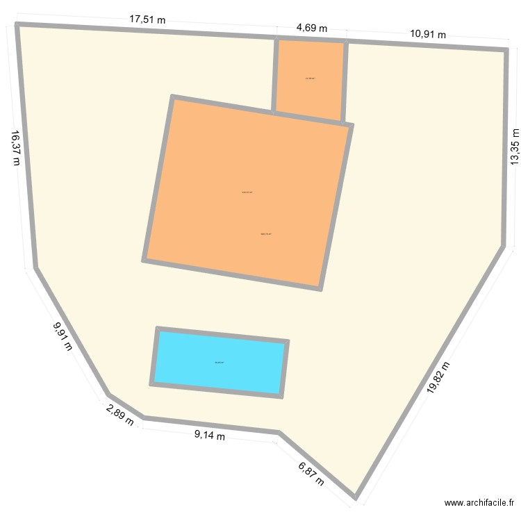 Plan de MAS maison de la madre. Plan de 4 pièces et 779 m2