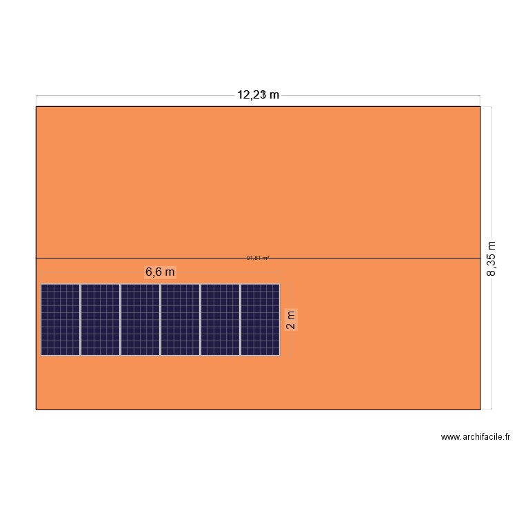 maison. Plan de 1 pièce et 92 m2