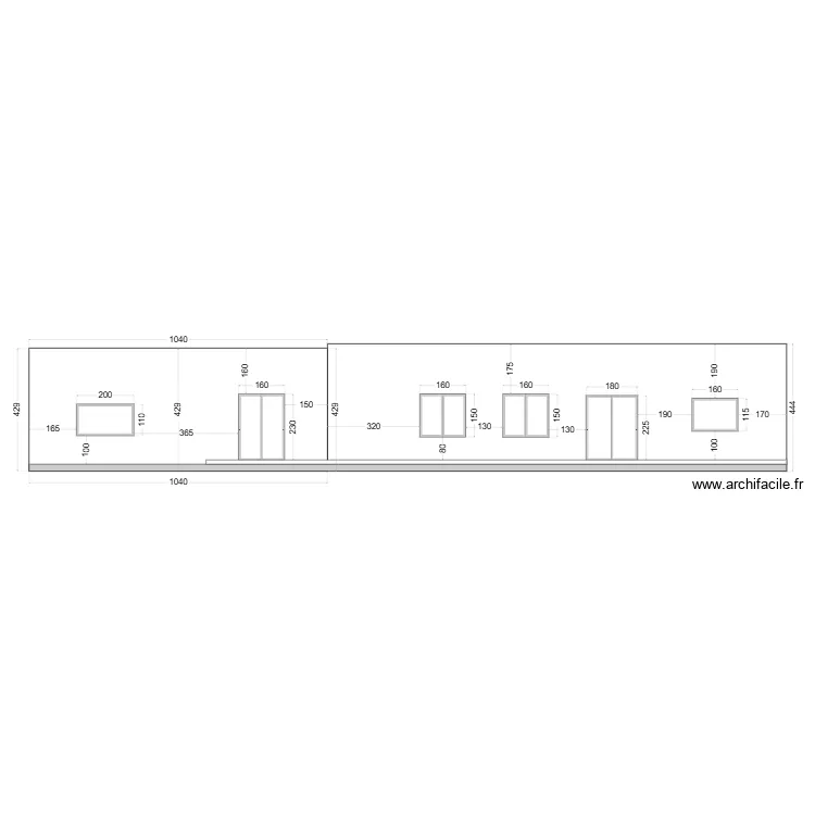 FACADE OUEST. Plan de FACADE OUEST. Plan de