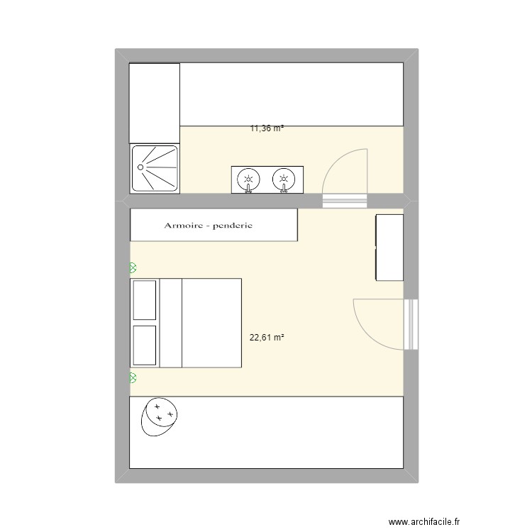 Chambre-SDD (grenier). Plan de 0 pièce et 0 m2
