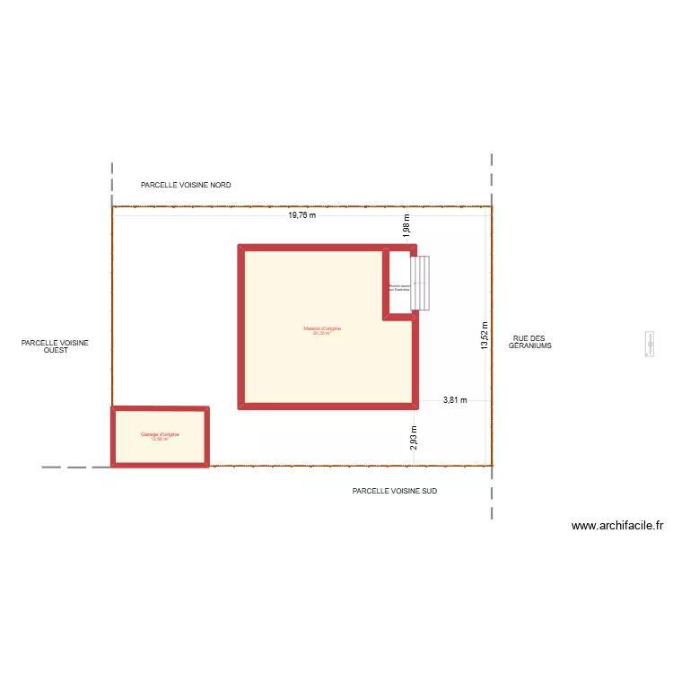Plan de masse Canet maison d'origine. Plan de 2 Pièces et 77 m² Plan de masse Canet maison d'origine. Plan de 2 Pièces et 77 m²
