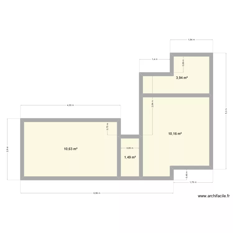 TATA 5 ieme. Plan de 4  et 26 m²