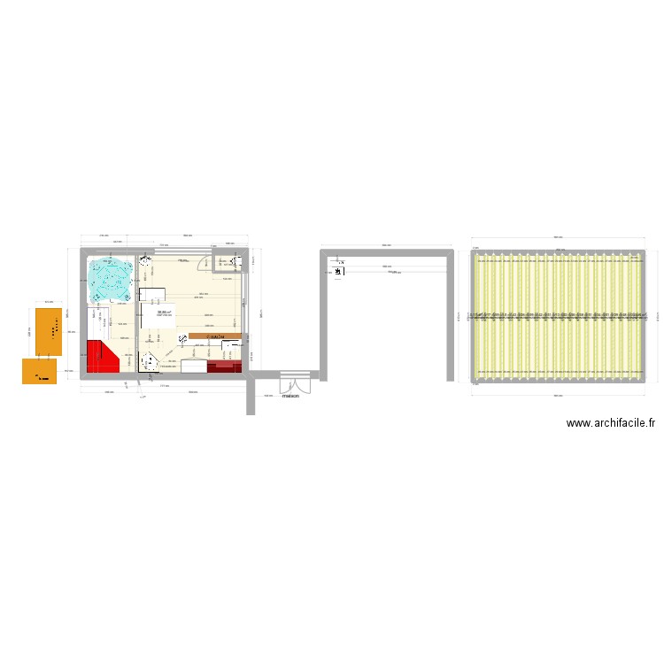 win v21. Plan de 22 pièces et 65 m2