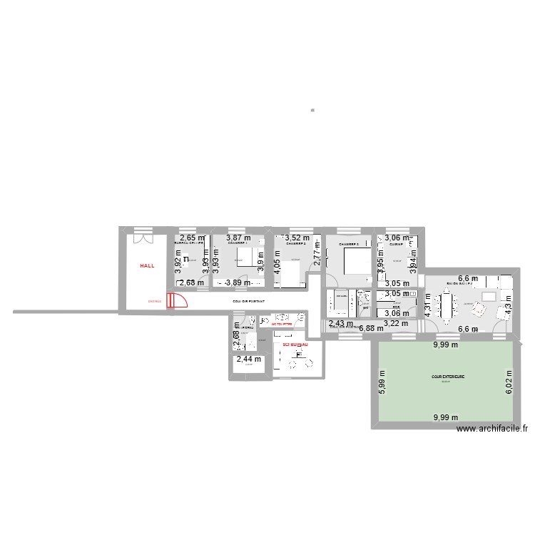 SCI  PLAN -APPARTEMENT  TRANSPORTS plan ii. Plan de 12 pièces et 163 m2