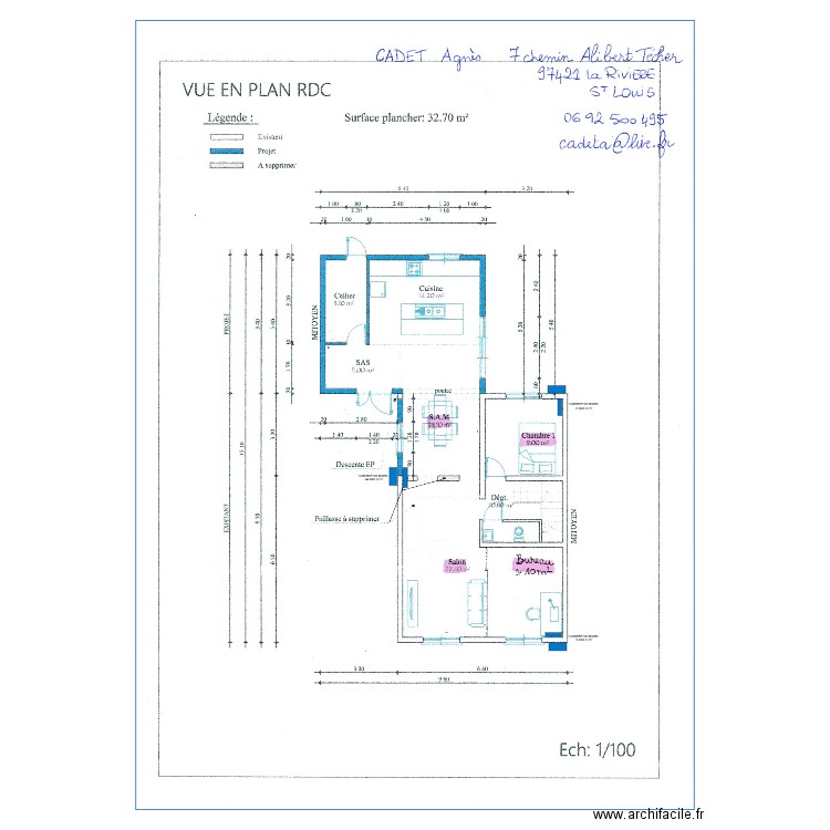 Cadet Agnès . Plan de 0 pièce et 0 m2