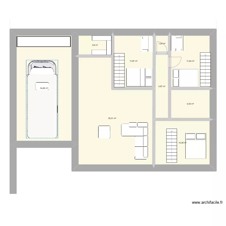 test maison juillet 2024. Plan de 