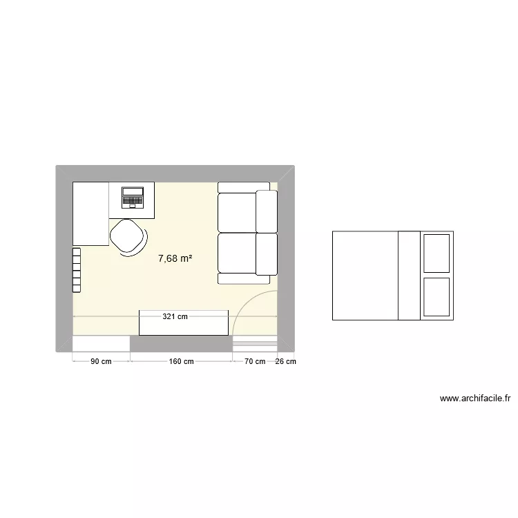 futur bureau. Plan de 