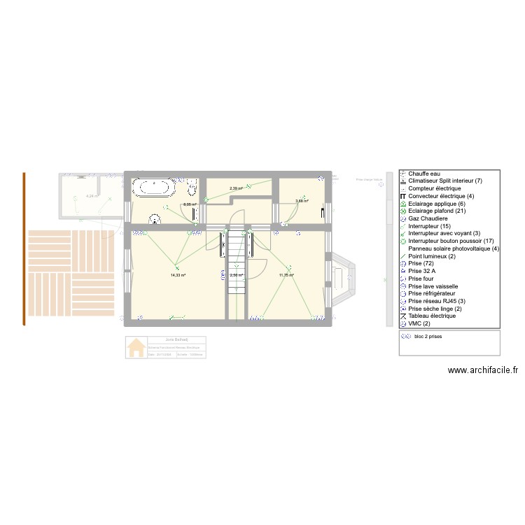 CdB_FonctionnelSchema v2. Plan de 13 pièces et 189 m2