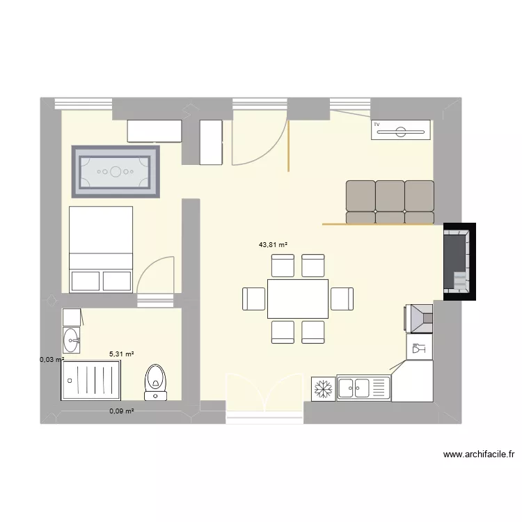 longere. Plan de 4 et 49 m² longere. Plan de 4 et 49 m²