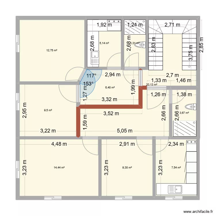 HAJ RACHID V001. Plan de 10 et 92 m² HAJ RACHID V001. Plan de 10 et 92 m²