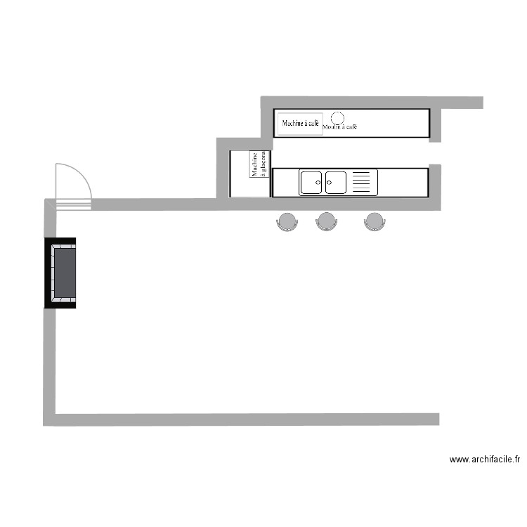 BAR et SALLE A MANGER. Plan de 0 pièce et 0 m2