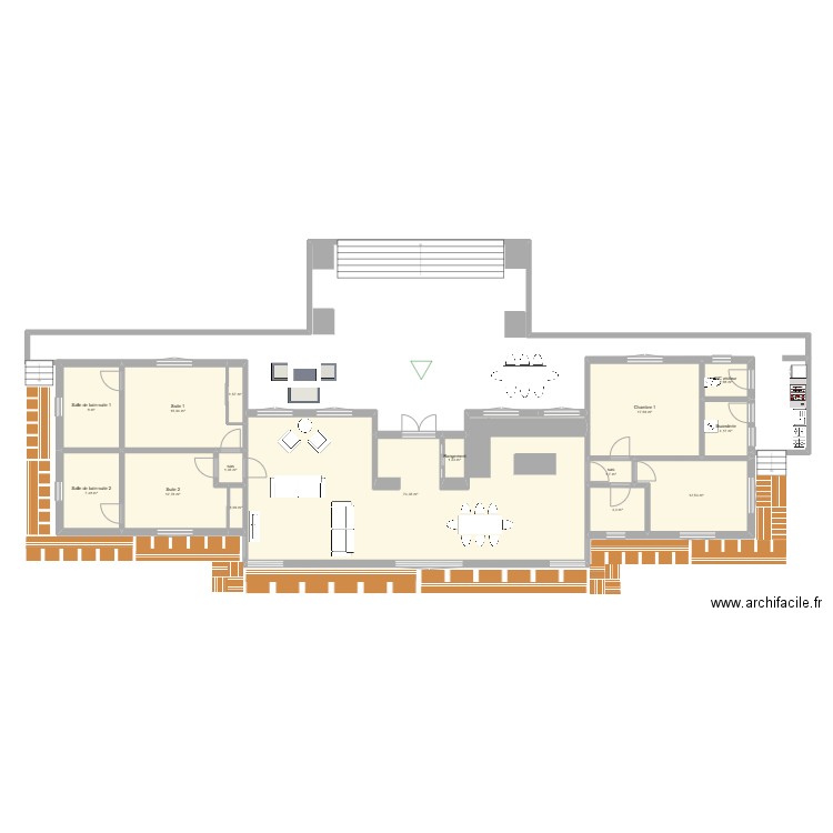 PH12. Plan de 15 pièces et 165 m2