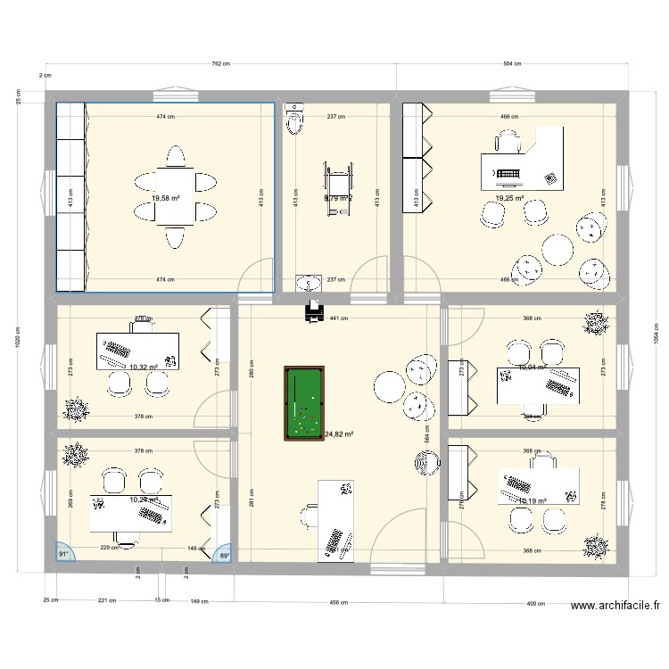 Plans av A.Emery, Brive . Plan de 8 pièces et 114 m2