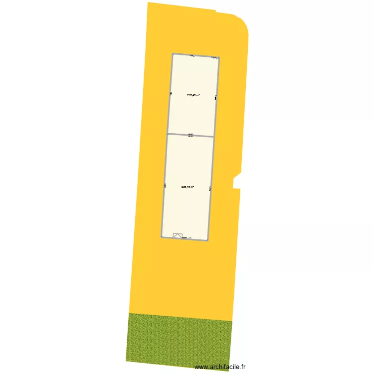 Plan mours avant travaux. Plan de 2 et 1639 m² Plan mours avant travaux. Plan de 2 et 1639 m²