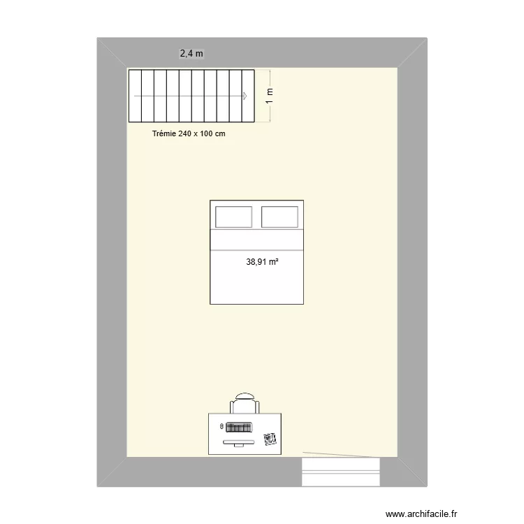 Local Bateau 1er l'&eacute;tage. Plan de 