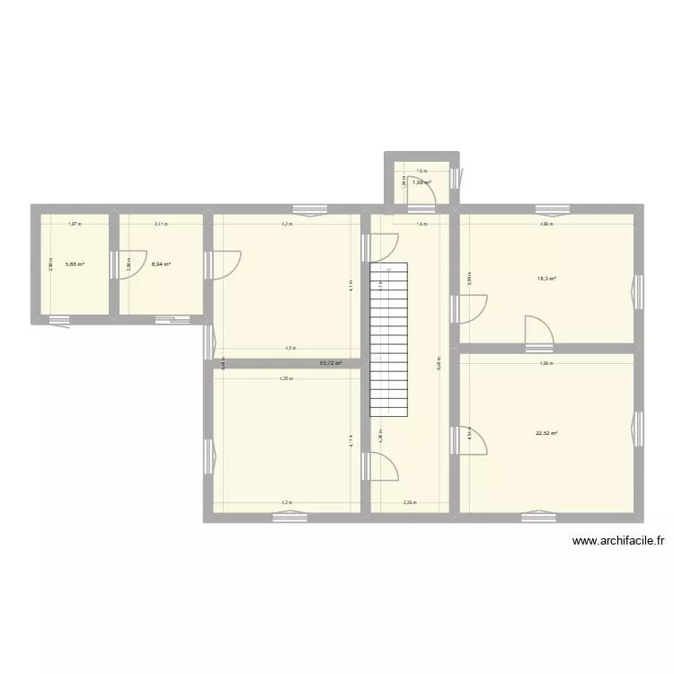 plan presbytere. Plan de 6  et 109 m²