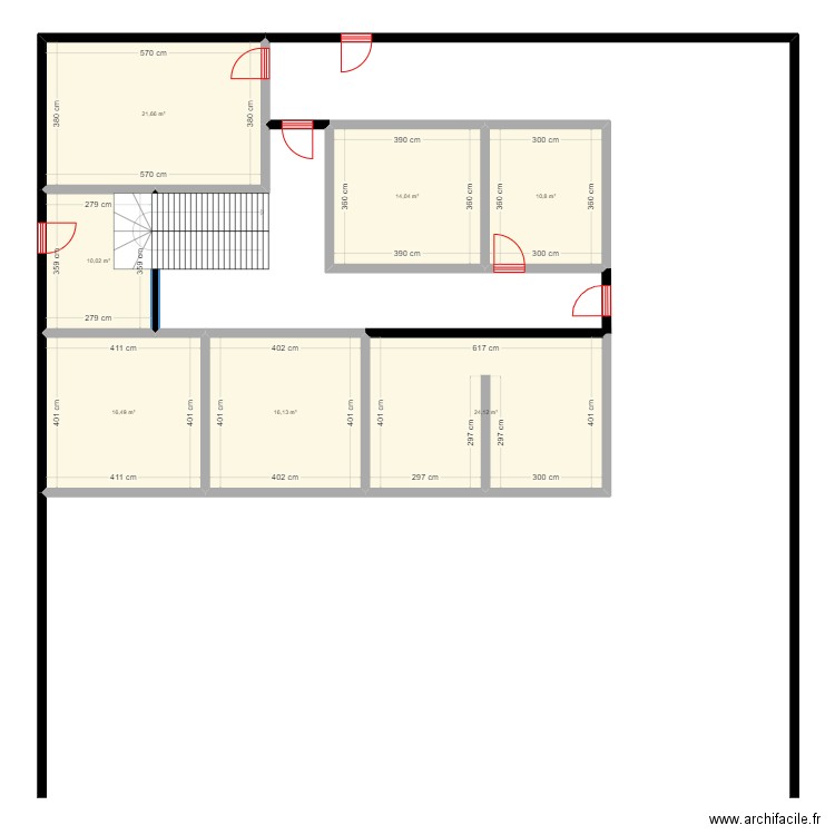 KAMOULA1. Plan de 7 pièces et 113 m2