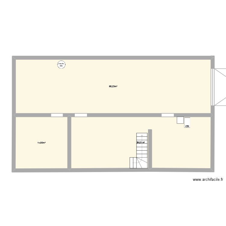 SOUS SOL LONGUENESSE. Plan de 3 pièces et 112 m2