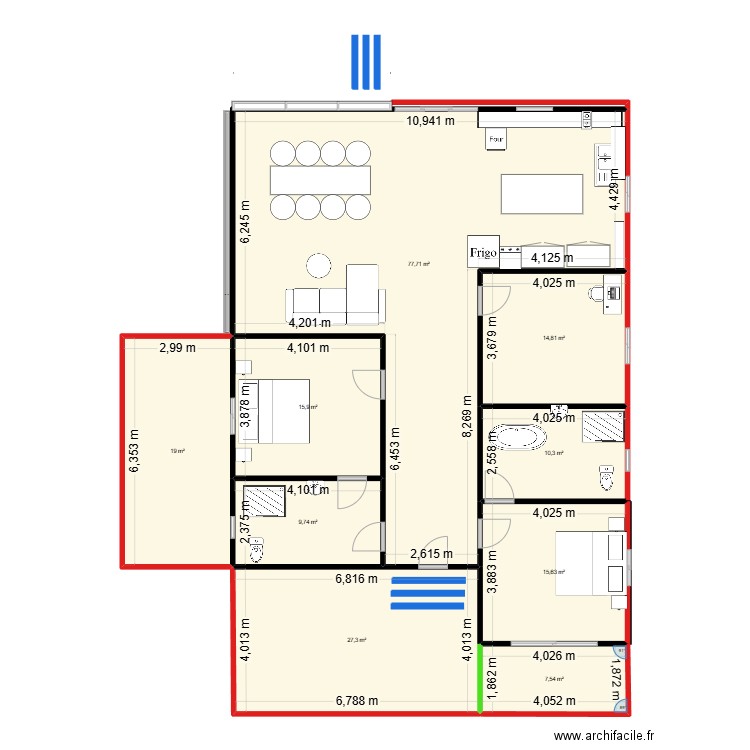Will Kung House NEW 08/2025 Definitive. Plan de 9 pièces et 198 m2