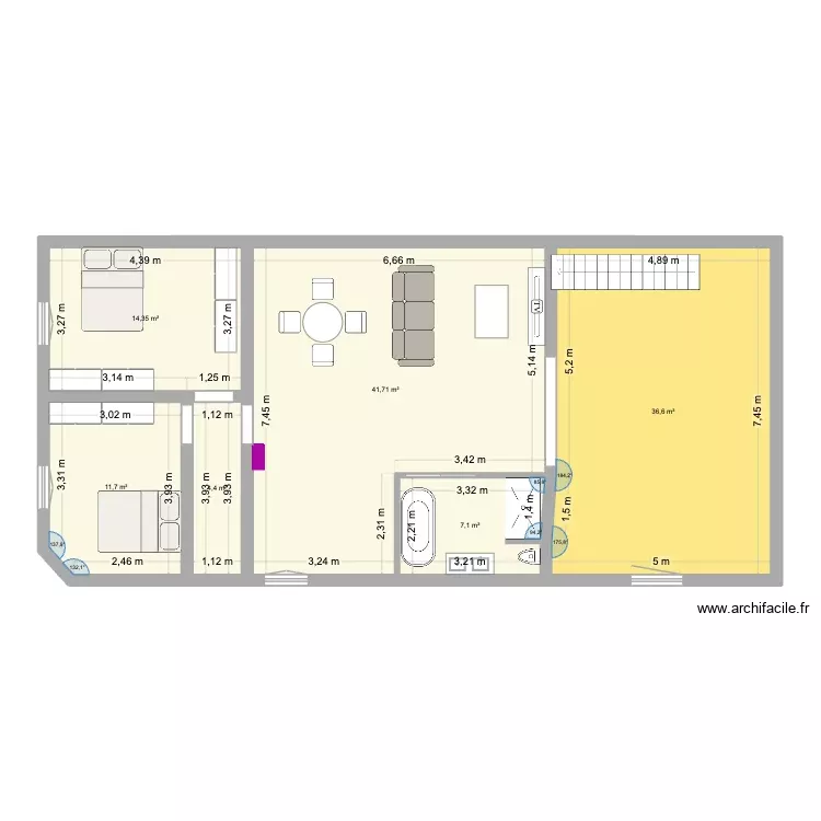 après rénovation b 2026. Plan de 6 Pièces et 116 m² après rénovation b 2026. Plan de 6 Pièces et 116 m²