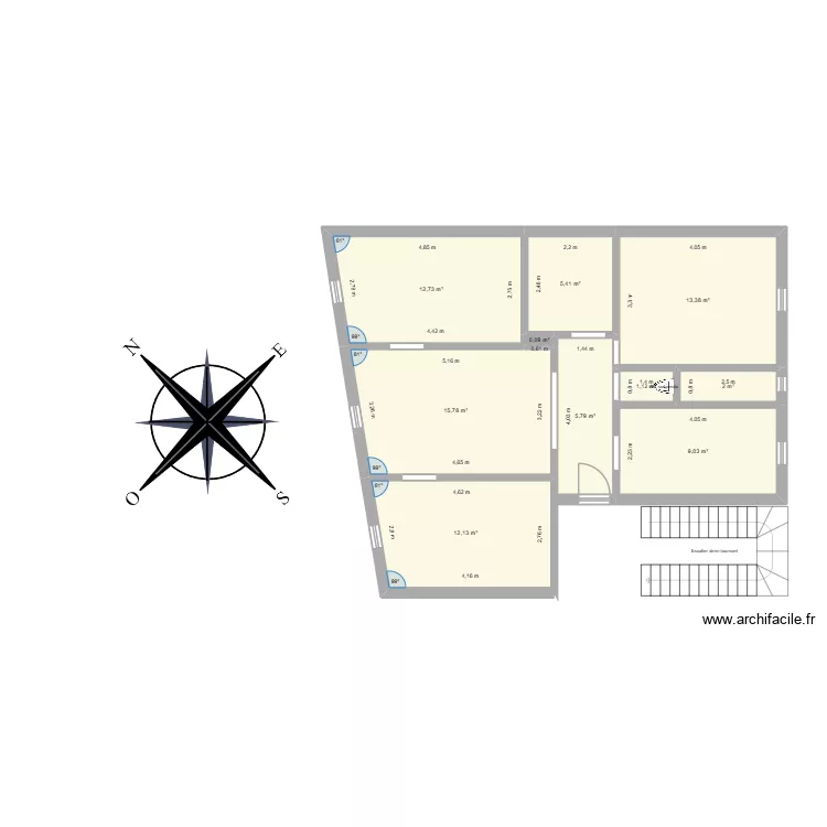 Commanderie. Plan de 10 et 77 m² Commanderie. Plan de 10 et 77 m²