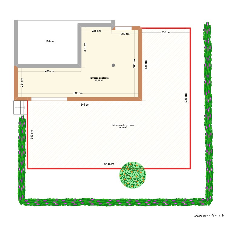 Do - Aménagements extérieurs. Plan de 3 pièces et 126 m2