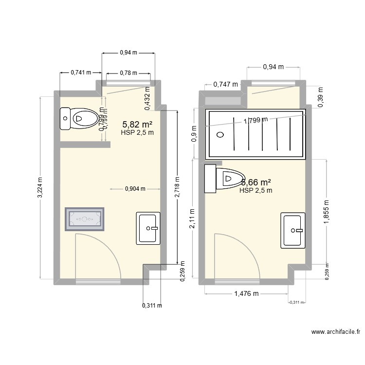 LouiseMICHELSDB1er03. Plan de 3 pièces et 12 m2