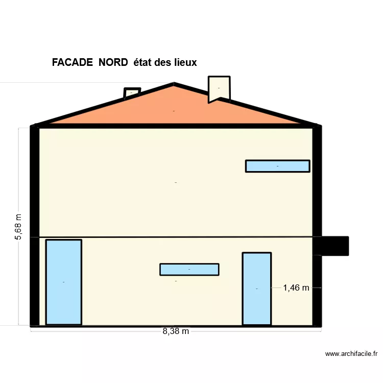 DP CAPO PLANS FACADES NORD AVANT TRAVAUX. Plan de 