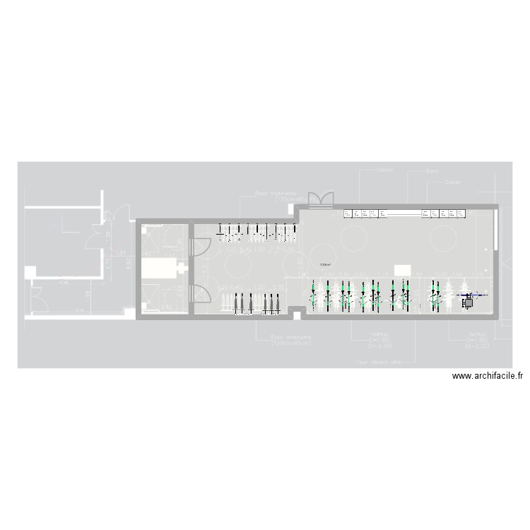 Tour Feel RDC. Plan de 1 pièce et 114 m2