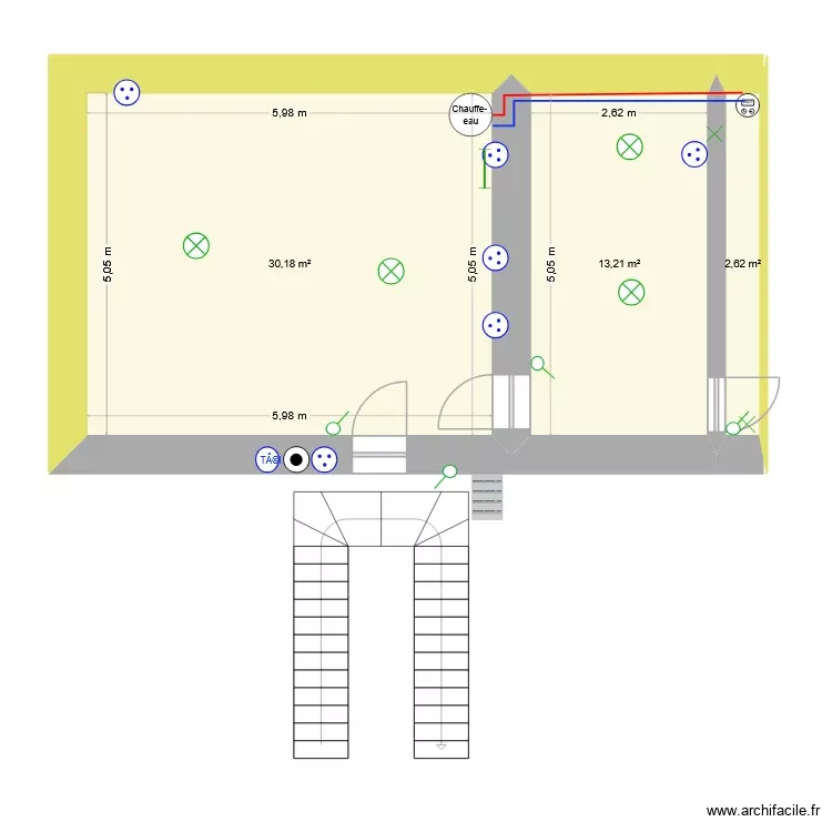 APP 2 PROJET. Plan de 3 Pièces et 46 m² APP 2 PROJET. Plan de 3 Pièces et 46 m²