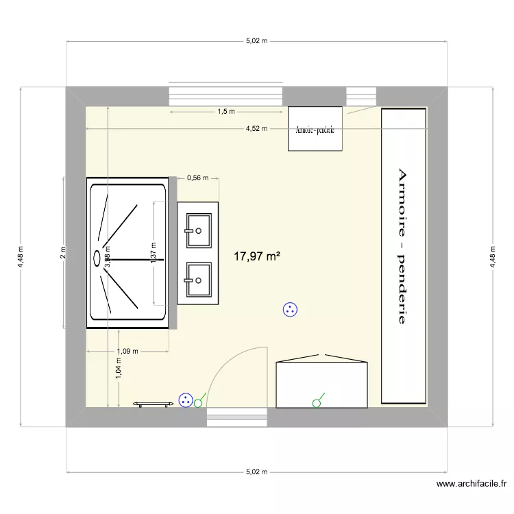 salle de bain bas str. Plan de 