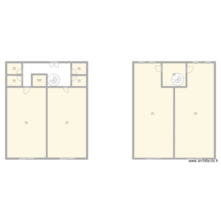 projet ferme. Plan de 10 pièces et 363 m2
