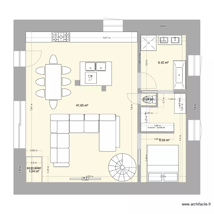 4eme plan 1er &eacute;tage. Plan de 