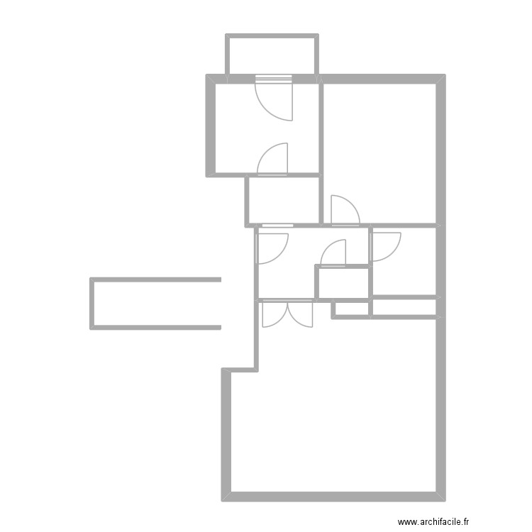 Pignolet 6e. Plan de 9 pièces et 64 m2